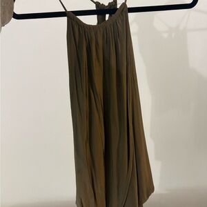 AllSaints Olive Halter Neck Dress